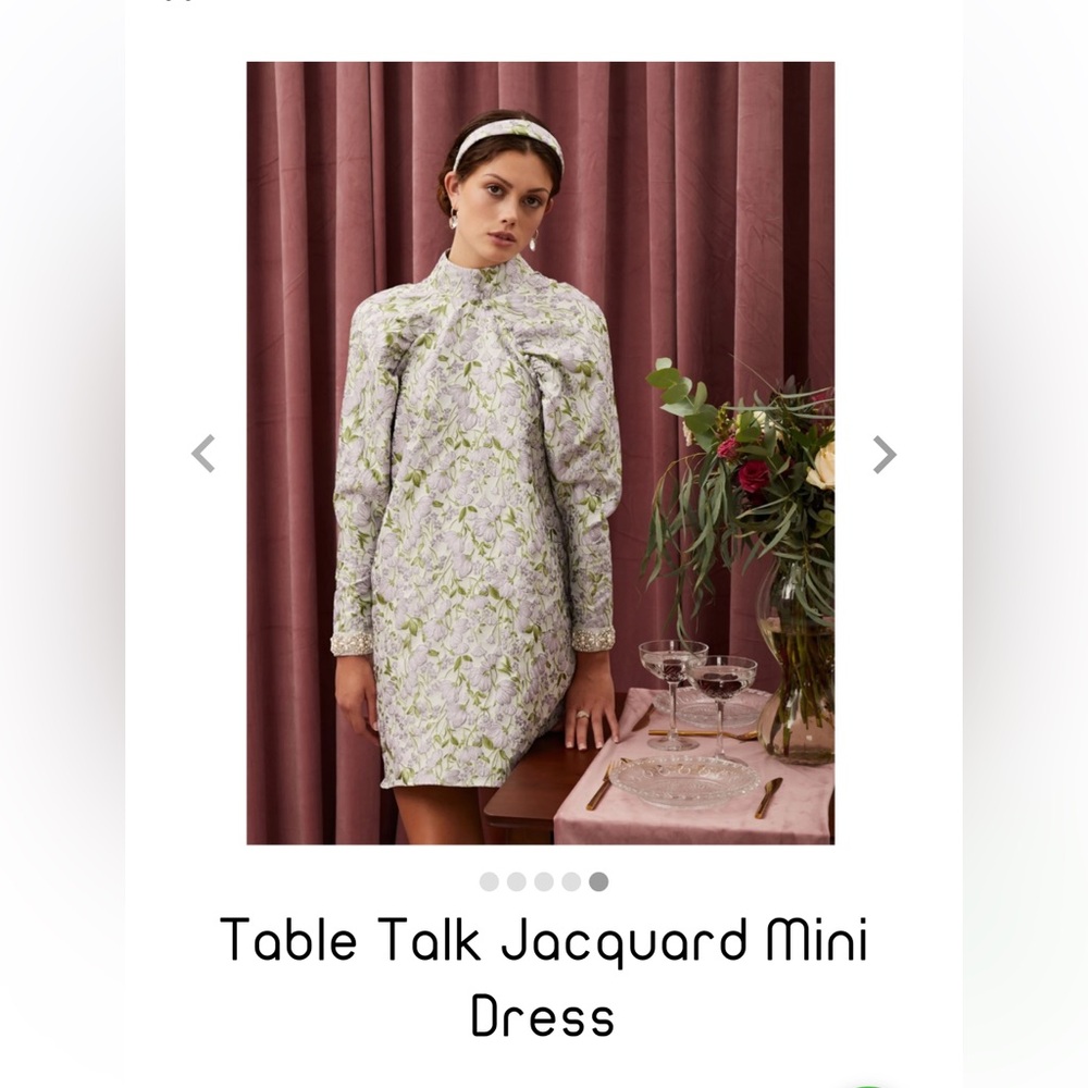 Sister Jane Table Talk Jacquard Mini Dress